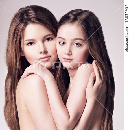 4 x 15 in. . Mother and daughter nudes